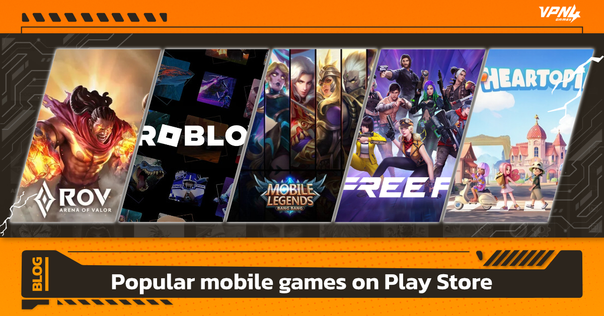 Popular mobile games on Play Store
