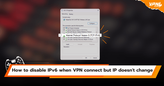How to disable IPv6 when VPN connect but IP doesn't change